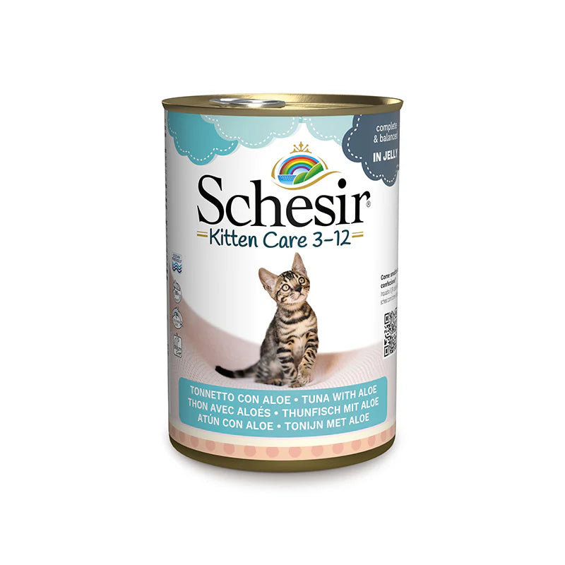 Schesir Kitten Tonnetto con Aloe in Gelatina 140g - Gatto Schesir Kitten Tonnetto con Aloe in Gelatina 140g - Gatto